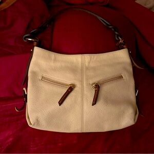 Dooney & Bourke Cream and Brown Shoulder Bag